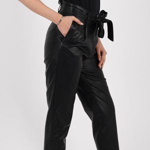 Genuine Black Leather Pants